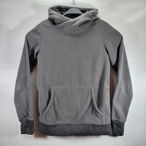 Lululemon Runaway Fleece Hoodie Black Gray Herringbone Sz 6